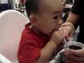 baby bosco wong.first time drinking coke,notice ...