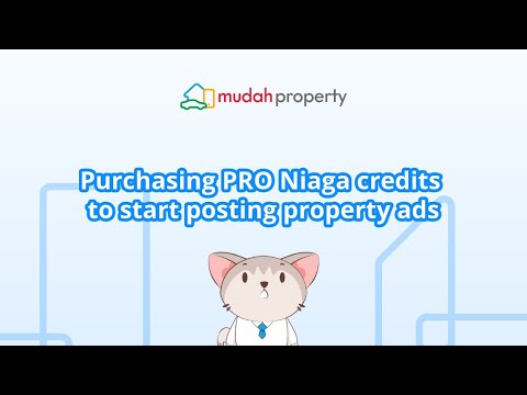 Purchasing PRO Niaga credits to start posting property ads | Step-by-Step Guide