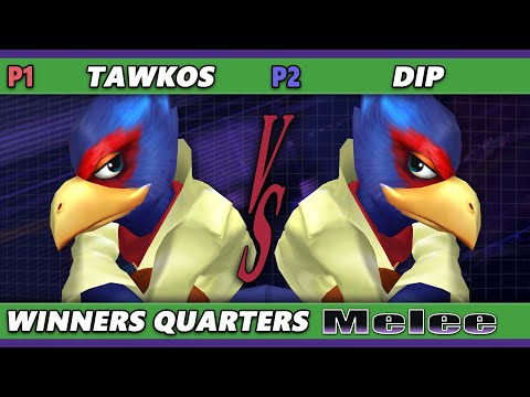 S@X 458 Winners Quarters - Tawkos (Falco, Marth) Vs. DIP (Falco) Smash Melee - SSBM