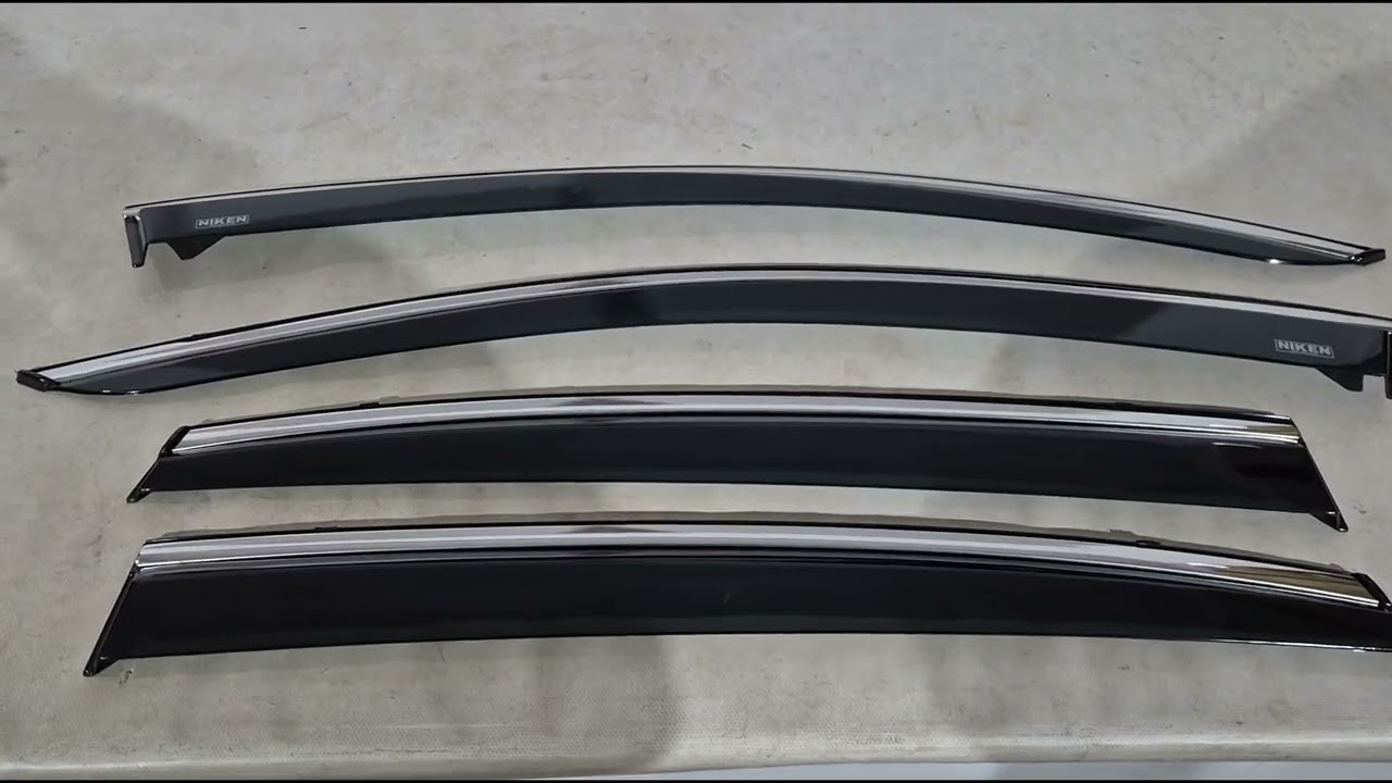 Subaru XV 2017-2023 гг. Ветровики с хромированным молдингом (4 шт, Niken) Video 1