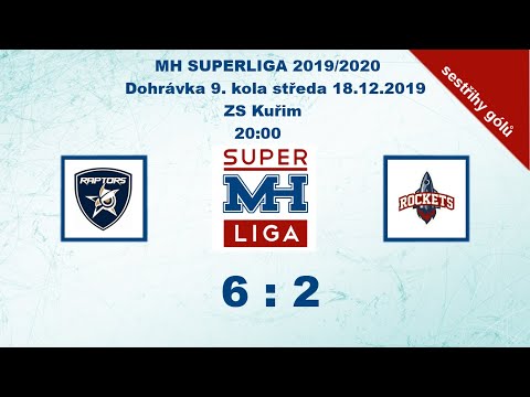 MH SUPERLIGA dohrávka 9. kola 2019/2020 Raptors vs Rockets 6:2 - sestřih gólů