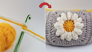 How To Crochet a Simple Flower Pattern | Easy tutorial