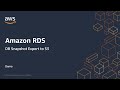Amazon RDS Snapshot Export to S3
