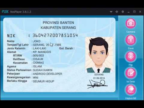 E-KTP Simulasi = Bikin KTP Elektronik Sendiri Video