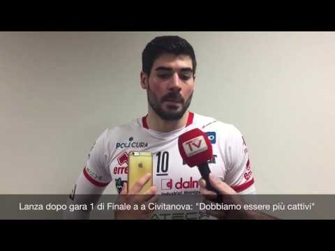 Lanza e Lorenzetti dopo gara 1 di Finale Play Off Scudetto a Civitanova Marche