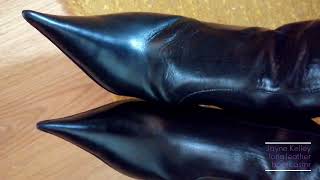Download lagu Ultra Pointy Long Stiletto Boots Leather Asmr shoeplay With Closeups mp3