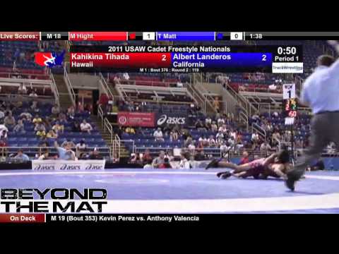 Cadet Freestyle 119 - Albert Landeros (CA) Vs. Kahikina Tihada (HI)