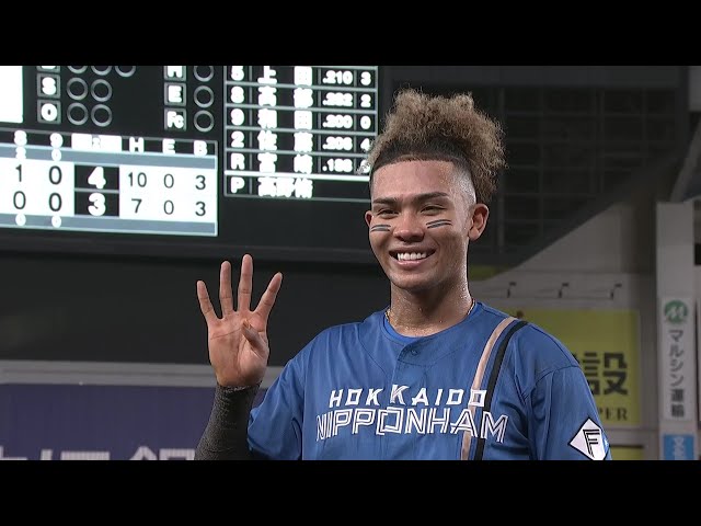 ファイターズ・水谷瞬選手ヒーローインタビュー 9月28日 千葉ロッテマリーンズ 対 北海道日本ハムファイターズ