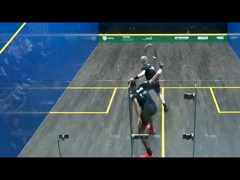 SQUASH. Declan James is a master at this shot