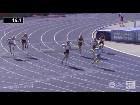 U13 Girls 200m Hurdles - Heat 1 - Asics Australian Little Athletics Championships