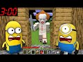 DON'T OPEN THE DOOR to PENNYWISE vs MINION FAMILY meme Gameplay minecraft animations scooby craft