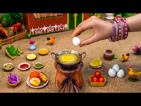 Miniature Egg Bonda | Egg Pakoda Recipe | Tiny Foodkey | Indian Anda Recipe | How To Make Egg Bajji