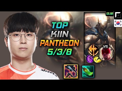 Pantheon Top Build Kiin Goredrinker Conqueror - LOL KR Master Patch 13.18