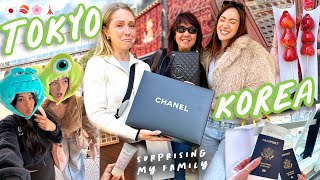 Surprising My Mom and Sister in Tokyo, Disney Sea, and Skin Clinics in Korea!!