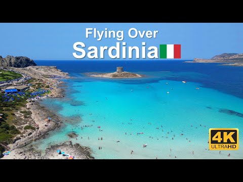 Flying Over Sardinia (4K) | Relaxing Turquoise Water & Coves | Drone Aerials #sardinia #portocervo