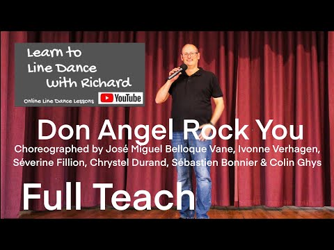 IMPROVER LINE DANCE LESSON 112 - Don Angel Rock You - Part 1 - Full Teach