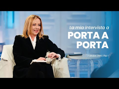 My interview on Porta a Porta | October 7, 2025