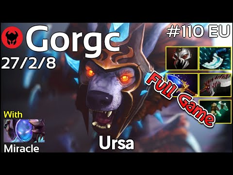 Gorgc plays Ursa!!! Dota 2 Full Game 7.19