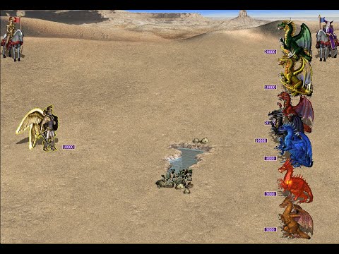 Heroes 3 - 10 000 Seraphim vs DRAGONS