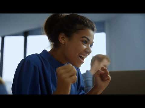 Happy business woman enjoying victory at office workplace - Free Stock Videos - Free Download