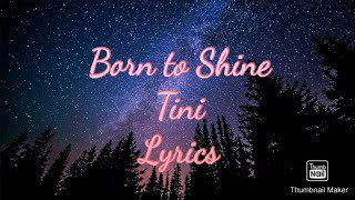 Born to Shine - Tini - Lyrics
