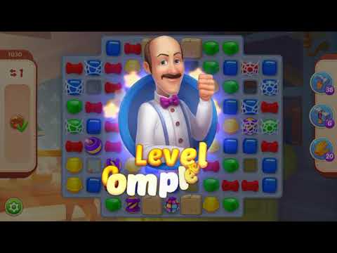 Homescapes Level 1030 With No Boosters - Hard Level - Bonus Scene With Austin