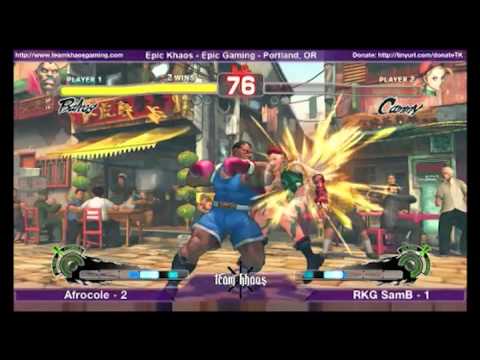 EPIC KHAOS MARCH SSF4 TOP 8 - Afrocole (BOX) vs RKG Sam B (CAM) Losers Finals