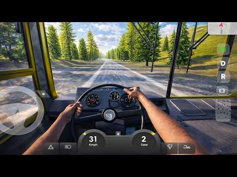 Offroad Coach Bus Driving 2025 - Real Uphill Bus Drive 3D Simulator - Android Gameplay