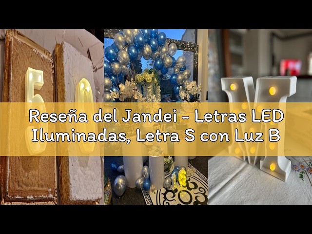 Vídeo relacionado con Jandei - Letras LED Iluminadas, Letra O con Luz Blanca Cálida, Luces Led Decoración y Ambiente, Luz Nocturna Bodas, Cumpleaños, Escaparates, Números y Letras con Luces (Funcionan con Pilas)