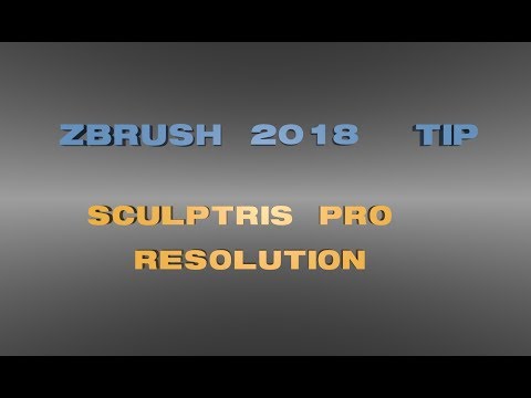 ZBrush 2018 TIP : Sculptris Pro Resolution.