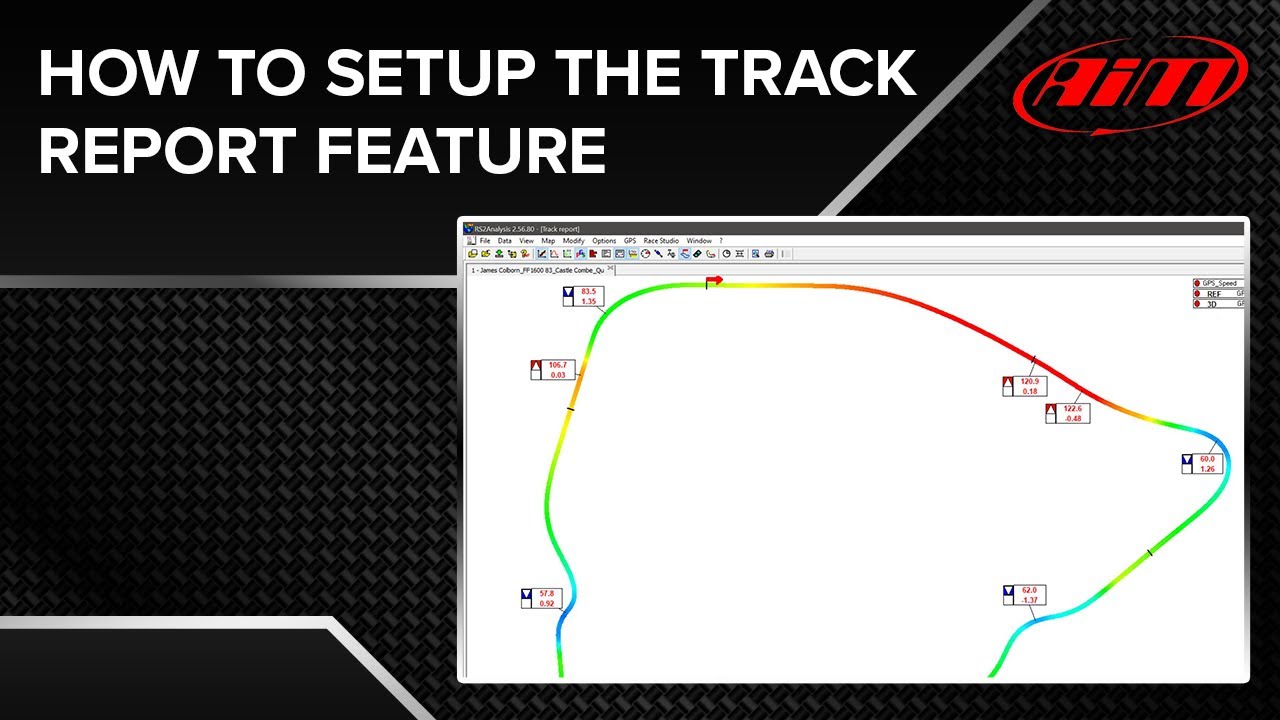 AiM Race Studio Analysis - Track Report Feature