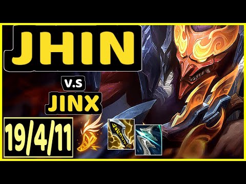 LVSYAN (JHIN) vs JINX - 19/4/11 KDA BOTTOM ADC GAMEPLAY - EUW Ranked DIAMOND
