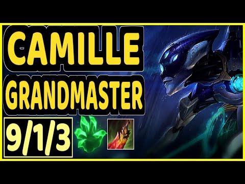 ROACH (CAMILLE) - 9/1/3 KDA TOP GAMEPLAY - KR Ranked GRANDMASTER