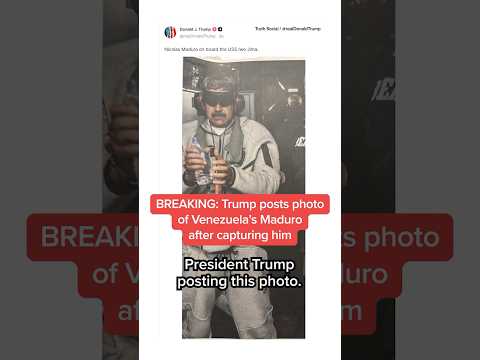 BREAKING: Trump posts photo of Venezuela's Maduro after capturing him