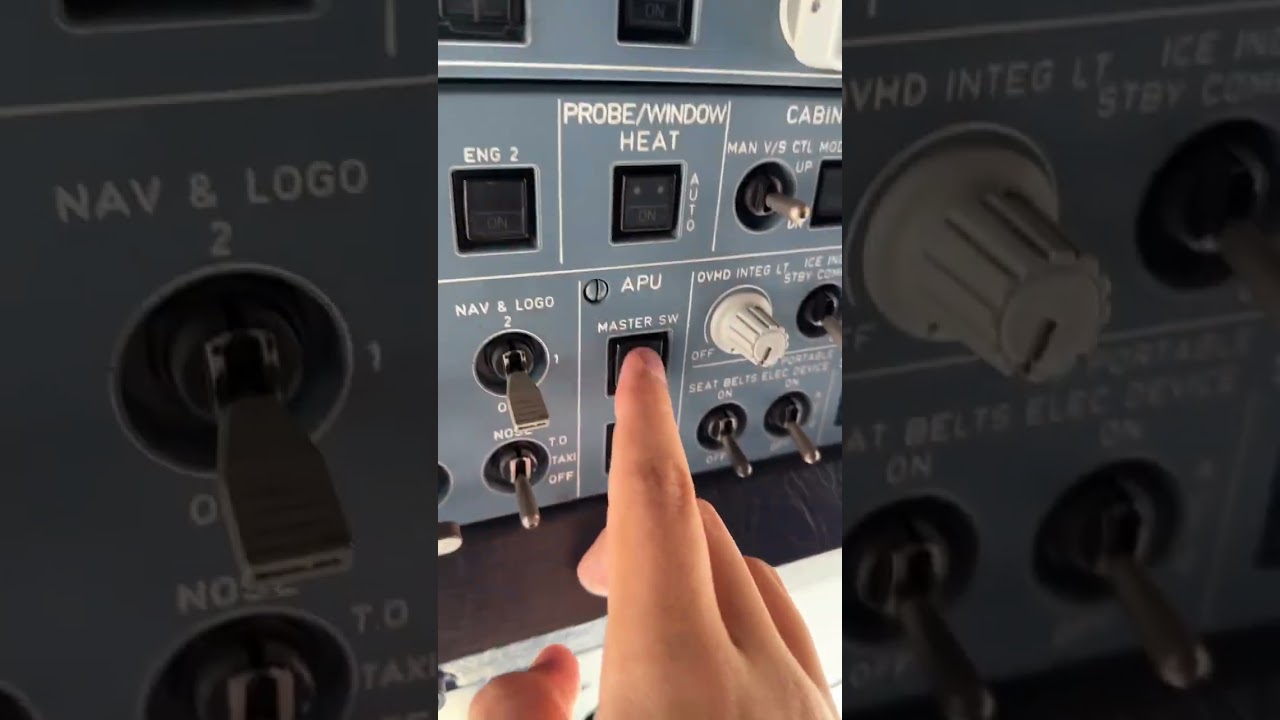 APU start in a cold and dark aircraft. #airbus #a320