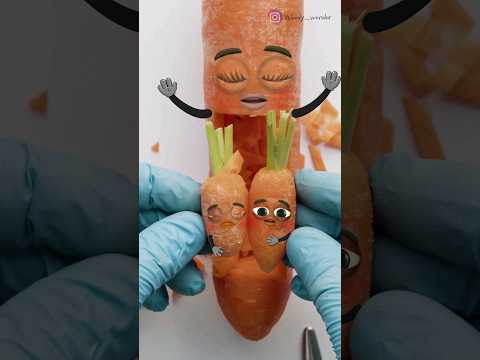 , title : 'Carrot C-Section - SIAMESE TWINS ALMOST DIED😢❤️ #fruitsurgery #animation #cartoon #cute #foodsurgery'