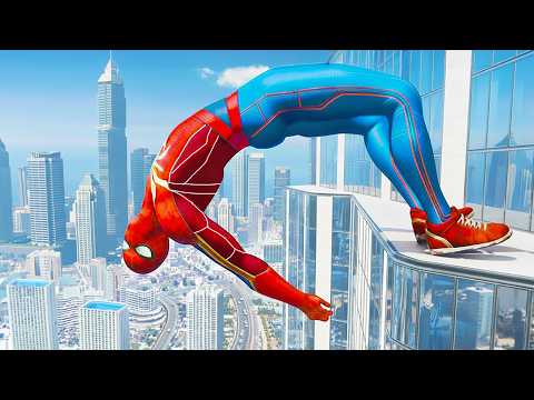 Spider-Man Best Jumps & Crazy Falls (Gta 5 Spiderman Gameplay Fails) #4