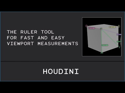 QUICK TIP HOUDINI / How use the Ruler Tool for Viewport measurements