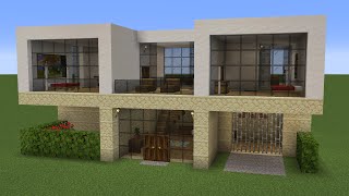 Minecraft - How to build a Large Modern Mansion House 2
