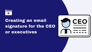 Create an impressive email signature for the CEO or business owner