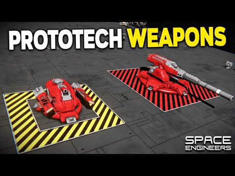 PROTOTECH Weapons! Plasma & Heavy Artillery - Space Engineers Mod Review