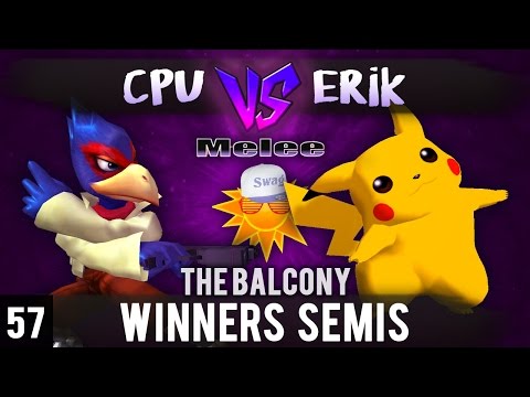 Melee @ The Balcony 57 - Winners Semis ft. CPU (Falco) vs Erik (Pikachu)