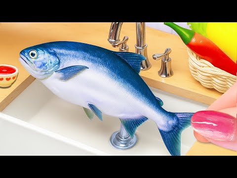 200 Pounds BIG TUNA FISH 🐟 Tuna Fish Steak Recipe - Mini Yummy Cooking