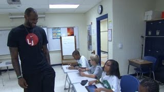 Lebron James Interview 2013: Miami Heat Star Brings Robin Roberts to Hometown School