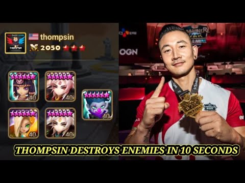 THOMPSIN DESTROYS ENEMIES IN 10 SECONDS USING 2 ART MASTER STRATEGY IN SUMMONERS WAR