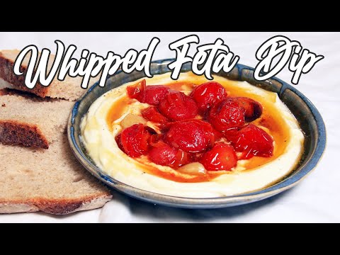 The EASIEST Whipped Feta Dip with Roasted Tomatoes