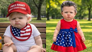 Baby Trump’s Iran Update… While Baby Gavin Wears the Red Dress!