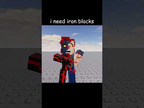 I NEED IRON BLOCKS #roblox #forsaken #minecraft #robloxanimation