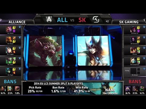 Alliance vs SK Gaming | Game 1 Semi Finals EU LCS Summer 2014 Playoffs ALL vs SK S4 Worlds Regionals