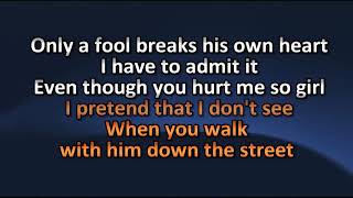 KB030   SPARROW   ONLY A FOOL KARAOKE